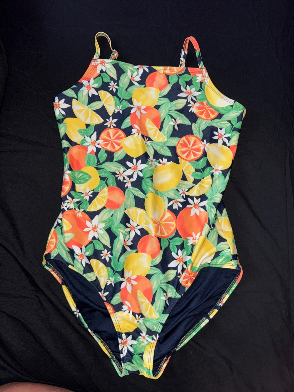Old Navy Kids Citrus One-Piece Swimsuit - Yellow, Orange, Green